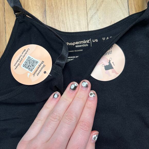 NEW Shapermint Essentials Women's L All Day Everyday Scoop Neck Cami Black Tank - Picture 4 of 8